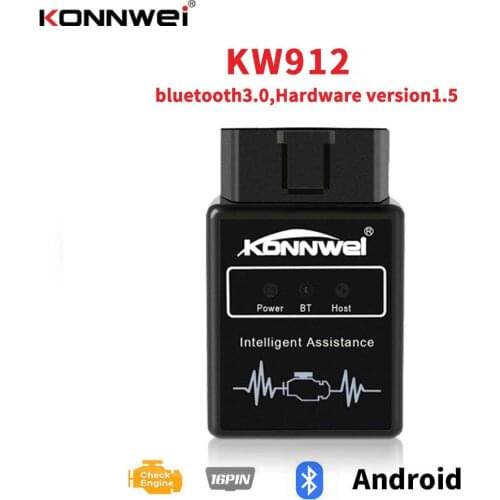 KW912 OBD II Car Code Reader Bluetooth 3.0 Universal Engine Diagnostic Tool Scanner Auto Adapter Tester for Android free Update