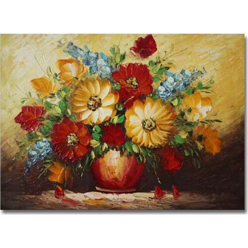Free shipping hand-painted oil wall art Home Decoration Modern Abstract flower knife Oil Painting on canvas