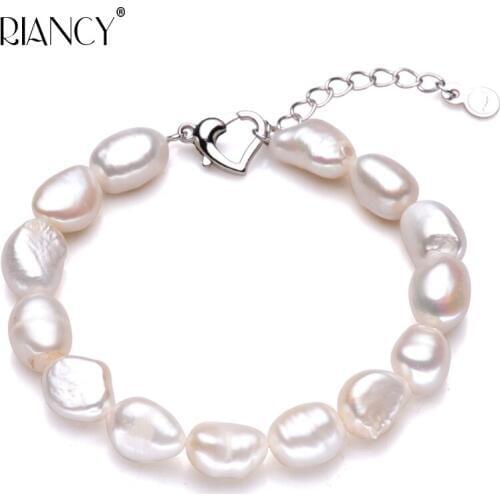 Vintage natural pearl bracelet women,adjustable strand bracelet baroque pearl charms bracelet jewelry trendy birthday gift