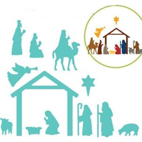 Birth of Jesus Scenes Metal Cutting Dies Stencil for DIY Scrapbooking Paper Cards Making Decorative Crafts Supplies New 2018 Die