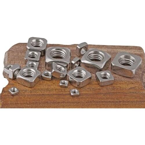 Stainless Steel Square Nut Square Nut Nut Square Nut M3 M4 M5 M6 M8 M10 201 20 Pcs