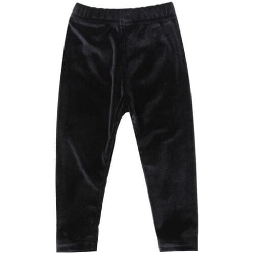 Brand New Toddler Infant Child Kids Baby Girls Bottom Pleuche Pants Kid Long Flare Trousers Legging Solid Retro Pants