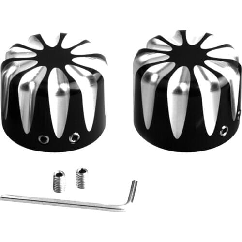 Motorcycle CNC Front Wheel Axle Nut Cover Bolt For Harley Touring Softail