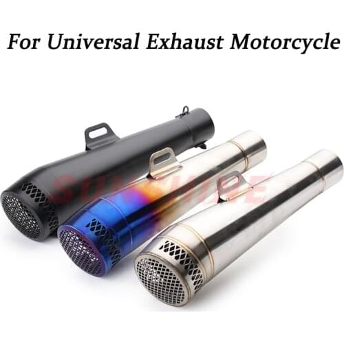 Motorcycle Muffler Motorcross Exhaust Silencieux Moto Escape Modified Racing Pitbike ATV For Z750 NINJA250 Z1000 MT09 MT07 Z900