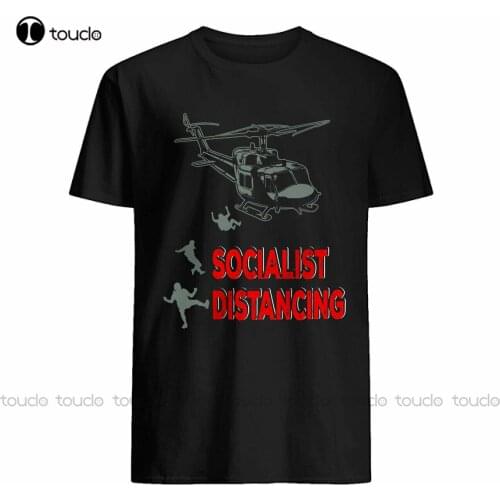 New Socialist Distancing Funny Pilot Socialist Distancing Helicopter T-Shirt T Shirt For Men Cotton Tee S-5Xl Unisex