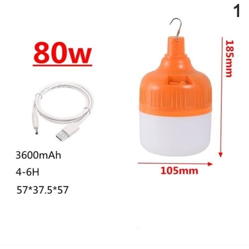 New Portable Led Light Rechargeable Bulb Lamp Charge Emergency Night Market Light