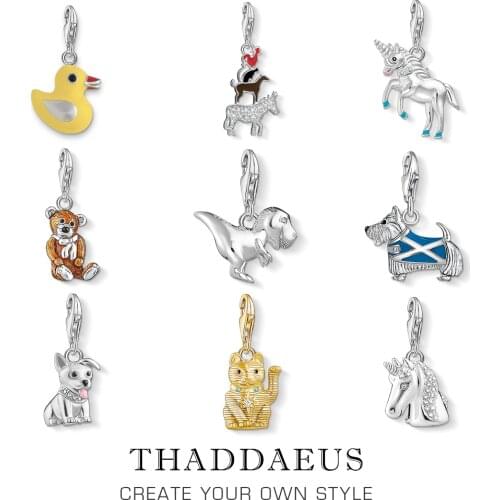 Charm Pendant Dinosaur New 925 Sterling Silver for Child Fit Bracelet Necklace Cute Gift