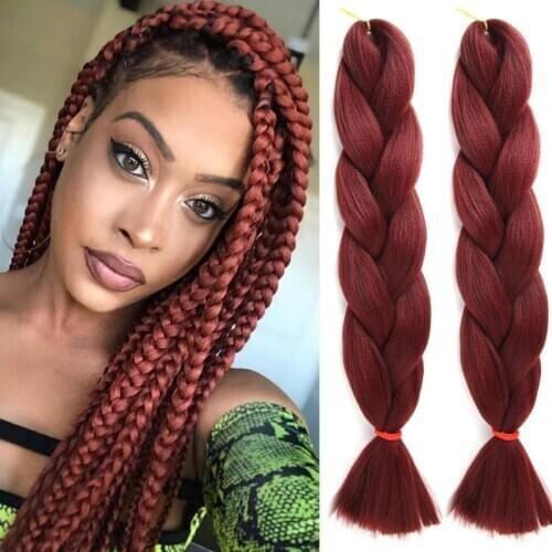 Natifah Jumbo Braid Hair 100g 24 Inch For Crochet Braids Hair Dreadlocks Hair Ombre Hair Extensions Colored Strands Bug Color