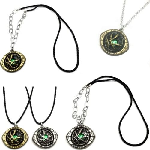 Movie Necklace New Rotatable Necklaces Eye Of Agamotto Chain Pendant Choker For Men Women Accessories Gifts