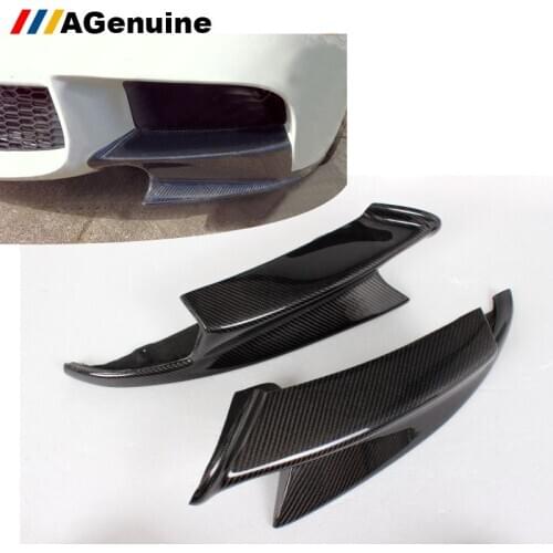 Real Carbon fiber AG style front bumper lip front end chin aprons front bumper splitters for BMW 3 series E90 E92 M3
