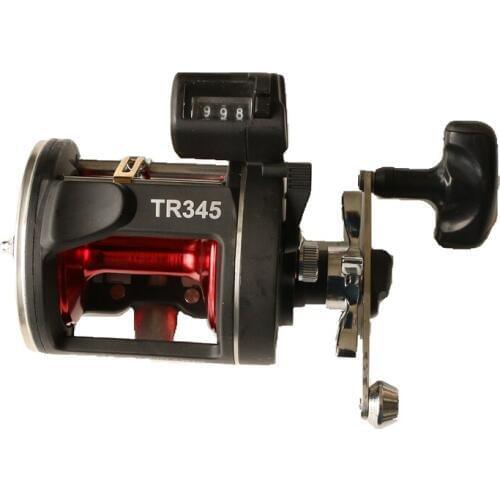 Trolling Fishing Reel TR345 With Line Counter Drum Baitcasting Saltwater Bait Casting Boat Fishing Wheel