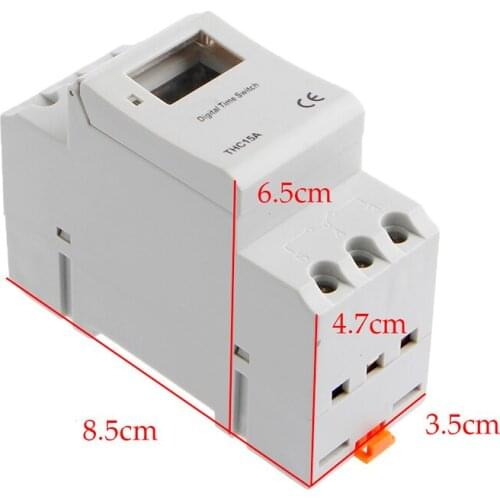 DIN Rail Time Relay Switch Digital LCD Power Programmable Timer DC 12V New HX6D