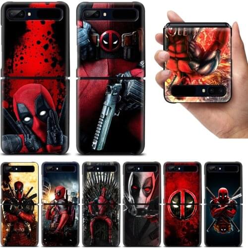 Deadpool Marvel Shockproof Cover for Samsung Galaxy Z Flip Flip3 5G Black Phone Case Shell Hard Fundas Coque Capa