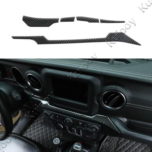 Car Inner Center Console Dashboard Cover Guard Protect Decor for Jeep Wrangler JL Gladiator JT 2018+ Car Styling Accessories