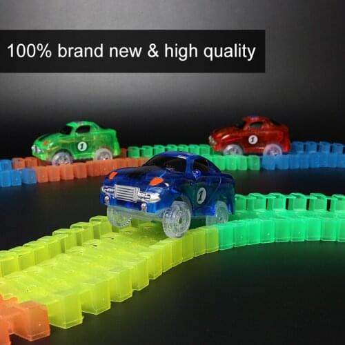 Magical Tracks Puzzle Toys Flexible Glow Racing Car Toy Track Set Flash In The Dark Rail Car Toys for Boys Childrens day gifts