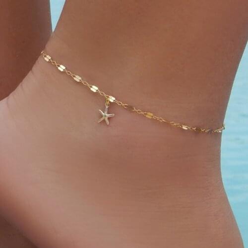 Bohemia Style Starfish Women Anklet Foot Chain Jewelry Ankle Bracelet Femme Cheville Pulseras Tobilleras Mujer