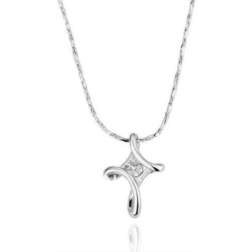 Gold color women Fashion pretty Cross Necklace color Austrian crystal free shipping Rhinestone Jewelry N194