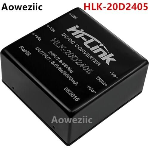 1Pcs/Lot HLK-20D2405 DC-DC Isolated Module 9-36V To 5V 4A Output 24V 12V AC To 5V DC Converter Power Supply