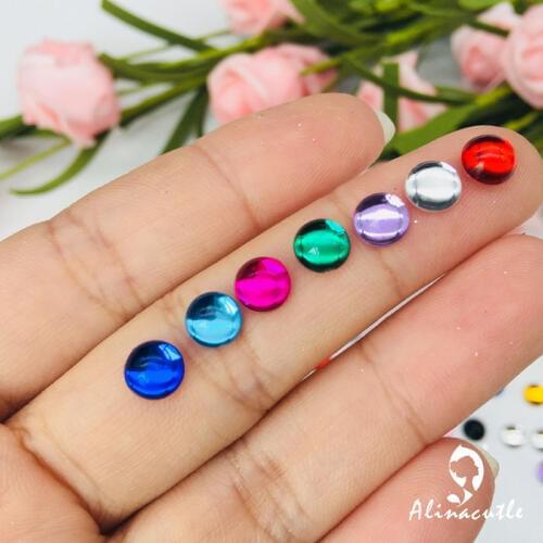 10g gems 4mm / 6mm Shine Surface Flat Back crystal acrylic gemstone nail art Sequins Garment Clothing scrapbooking shakes stone