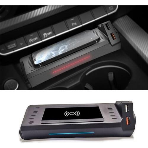 For Audi A4 B9 A5 2017 2018 2019 2020 2021 15W car QI wireless charger fast phone charger charging plate charigng phone holder
