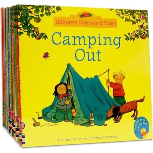 20 books/set 15x15cm Usborne farmyard tales series Children Baby famous farm Story English picture Book parent child reading