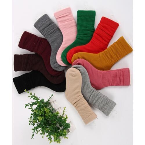 3 Pairs/Lot Children Soft Cotton Socks Boy Girl Baby Warm Solid Long Socks For 1-10Y Autumn Winter Fashion High Quality Kids CN