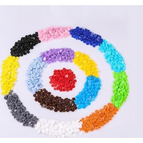 600/1440pcs 15/24 Colors T5 Snap Poppers Plastic Nylon Buttons Childrens Buttons Kit for Baby Clothes Sewing Accessories