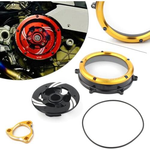Aluminum Motorcycle Clutch Cover Protector Guard Clear for 2012-2016 2017 2018 2019 2020 Ducati Panigale 1199 1299 959 R S Gold