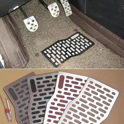 Car Floor mat Carpet Auto Aluminum Pad Plate Pedal Foot Rest Mats rugs for Nissan Altima Cube ELGRAND Frontier Leaf Nismo RC