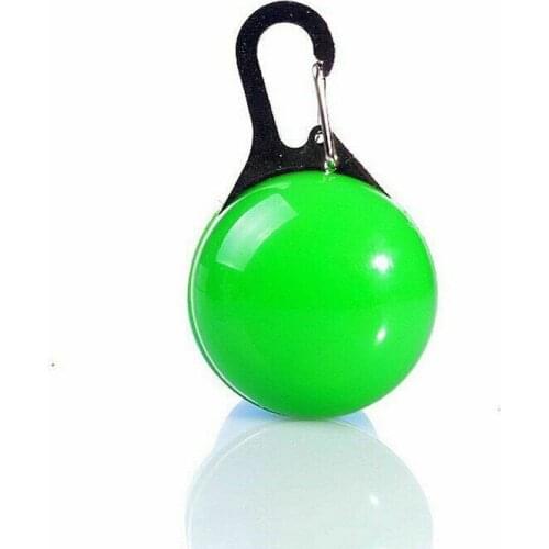 Safety Round Flashing Glow Light Blinking LED Tags Collar Pendant Pet Dog Puppy