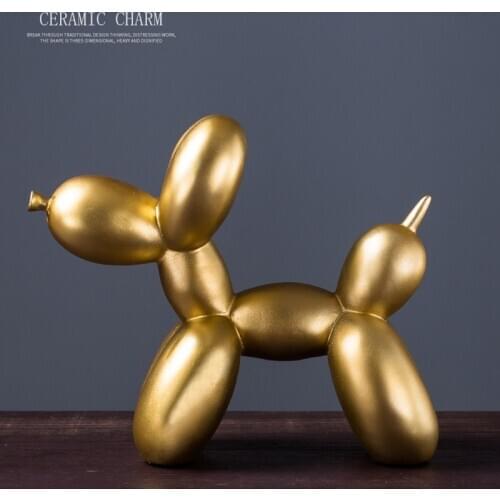 BUF 8 Colors Balloon Dog Statue Resin Craft Modern Minimalist Home Decoration Sculpture European Simplicit Decor Ornaments Gifts