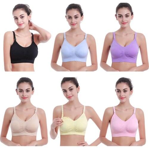 Wirefree Nursing Bra Panties Set Maternity Bras Pregnancy Clothes Prevent Sagging Breastfeeding Womens Breathable Lactancia Bra