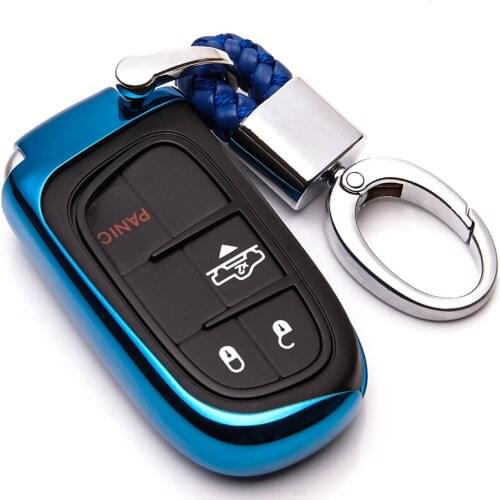 TPU Key Fob Cover For Jeep Compass Wrangler JK Grand Cherokee Patriot Renegade Accessories Remote Key Case Shell Holder Keychain