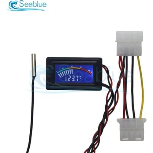 LCD Digital Pointer Thermometer Car Water Temperature Meter Gauge C/F Temperature Meter For Computer Air Conditioning Boilers