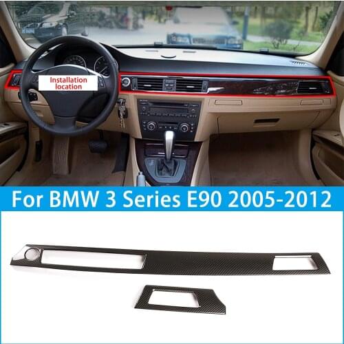 For BMW 3 Series E90 2005-2012 ABS Carbon Fiber,Central Control Instrument Panel Air Outlet Decoration Panel Frame,Car Accessory