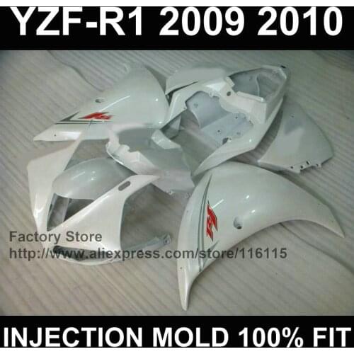 Custom Injection factory fairings kit for YAMAHA 2009 2010 2011 YZF R1 09 10 11 YZF 1000 full white YZFR1 motorcycle fairing set