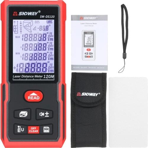 Laser Distance Meter Digital Laser Rangefinder Infrared Electronic Ruler Laser Ruler Distance Measuring Instrument 50/100/120M