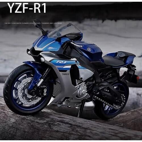 1/12 Alloy Yamaha YZFR1 Die Cast Motorcycle Model Toy Vehicle Collection Autobike Shork-Absorber Off Road Autocycle Toys Car