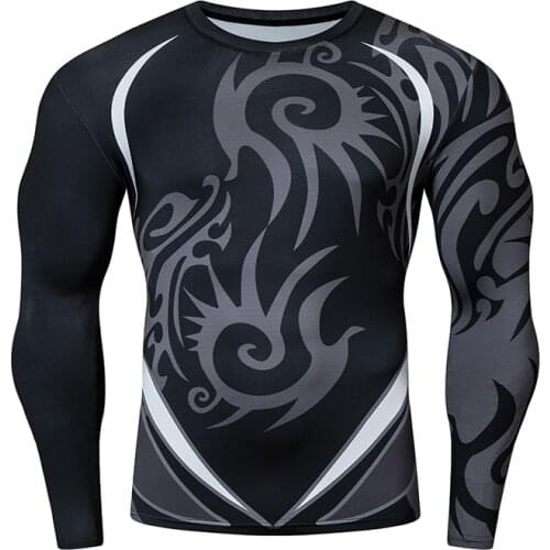 Men Shirt Homme Running Quick Dry T Shirts Tight Tops Sport Mens Fitness Muscle Gym Bodybuilding Workout T-shirt Sport Wear