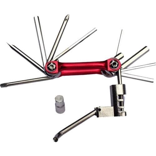 11 in 1 Bicycle Tools Sets Bike Multi Repair Kit Hex Spoke Wrench Screwdriver Carbon Steel Multifunctional Folding Multitools