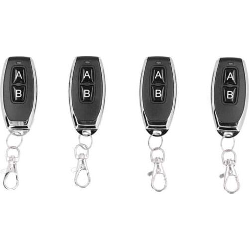 Carro controle remoto car accessories Wireless Remote Control Switch Metal Keychain Black for Garage Door 12V 433MHz