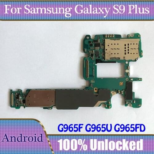 Disassemble Unlocked Mainboard For Samsung Galaxy S9 Plus G965FD G965F G965U Motherboard With Chips Logic Main Board
