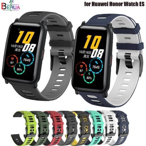 Fashion Silicone Sport Watchband for Huawei Honor Watch ES strap bracelet 20mm watchstrap for haylou solar ls02 wristband Correa