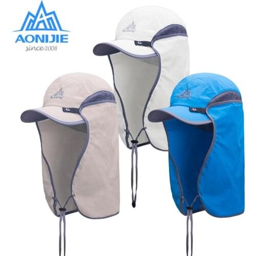AONIJIE E4089 Unisex Fishing Hat Sun Visor Cap Hat Outdoor UPF 50 Sun Protection with Removable Ear Neck Flap Cover for Hiking