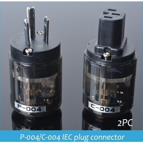 Sindax for Oyaide US P-004/C-004 Palladium-plated beryllium copper alloy IEC Plug connector fever power plug 2pcs/lot