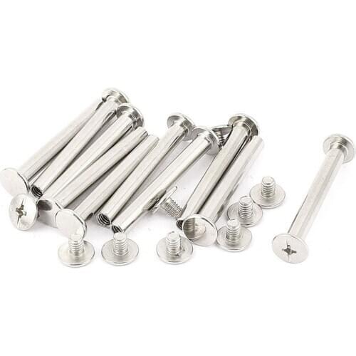 Scrapbook Photo Albums M5x40mm Nickel Plated Binding Screw Post 10pcs