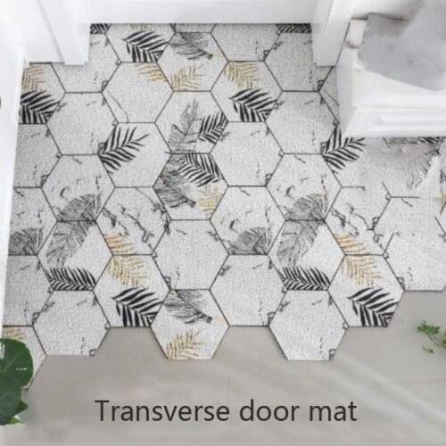 Modern Hexagon Non-slip Doormat Carpet Hallway Entrance Mat Can Be Cutting Foot Mat Stain Resistant Remove Mud Home Mat Carpet