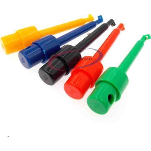 10pcs Large Size Round Single Hook Clip Test Probe for Electronic Testing 5 colors