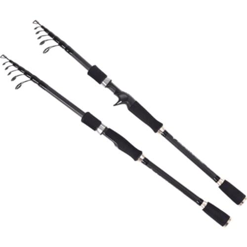 LEO 2018 New Travel Fishing Rod 1.8m 2.1m 2.4m 2.7m Spinning Fishing Rod MH Hard Telescopic Fishing Rod Carbon Fiber Casting Rod