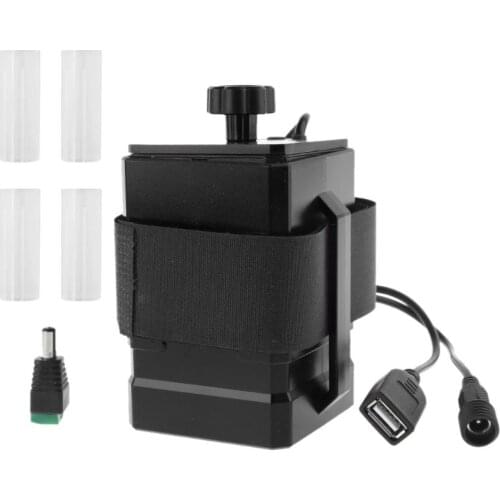 Waterproof DIY 4x 18650 26650 Battery Case Box Cover with 16.8V DC and 5V USB Power Supply for Bike LED Light Cellphone